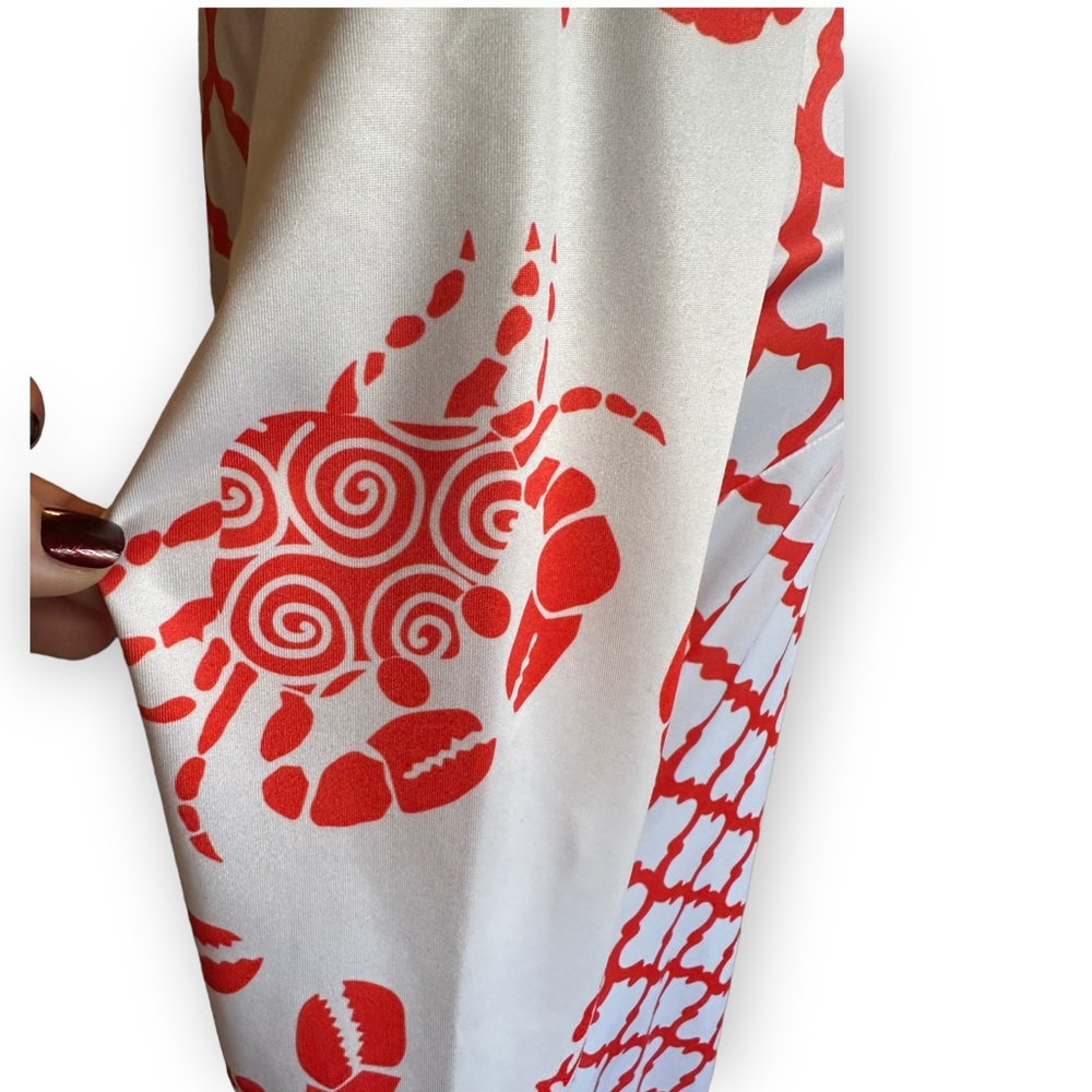Gretchen Scott Tangerine and White Crab Dress - Picture 4 of 6